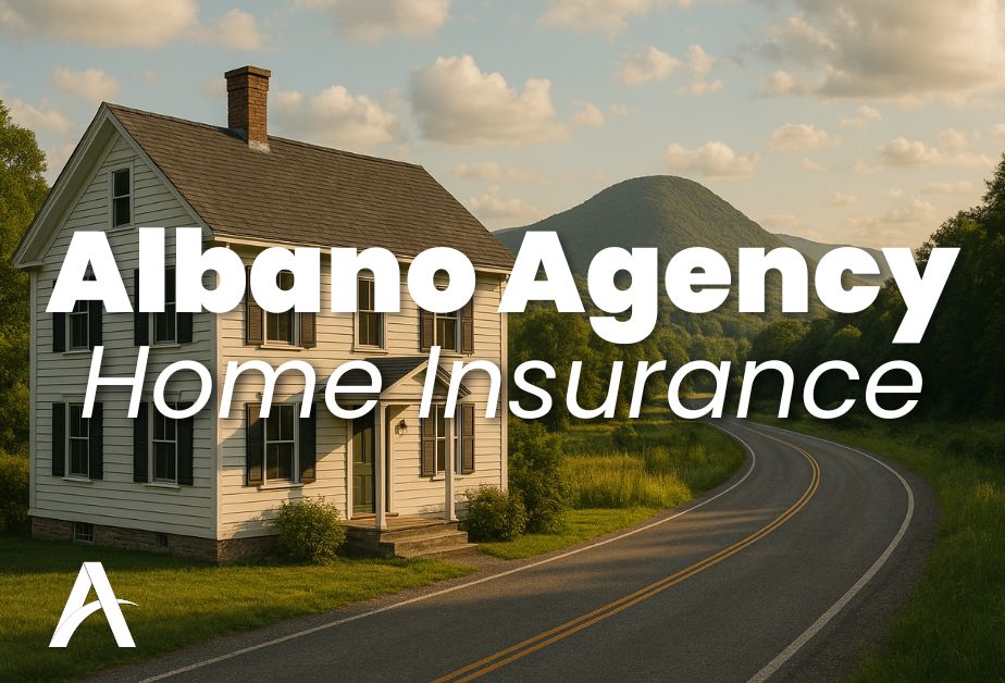 House insurance in New York featuring a home on a sunny day, representing coverage for property, fire, and storm damage.